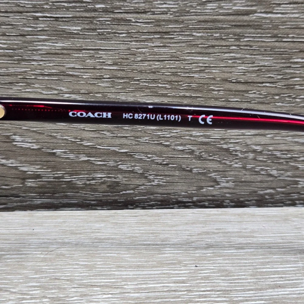Coach HC 8271U L1101 Sunglasses Cat Eye Frames Only Burgundy 57-16-140 With Case
